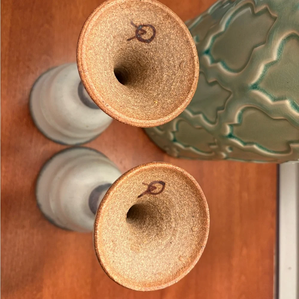 Vintage MCM  OA Studio handmade Stoneware Pottery Goblets - Picture 2 of 4